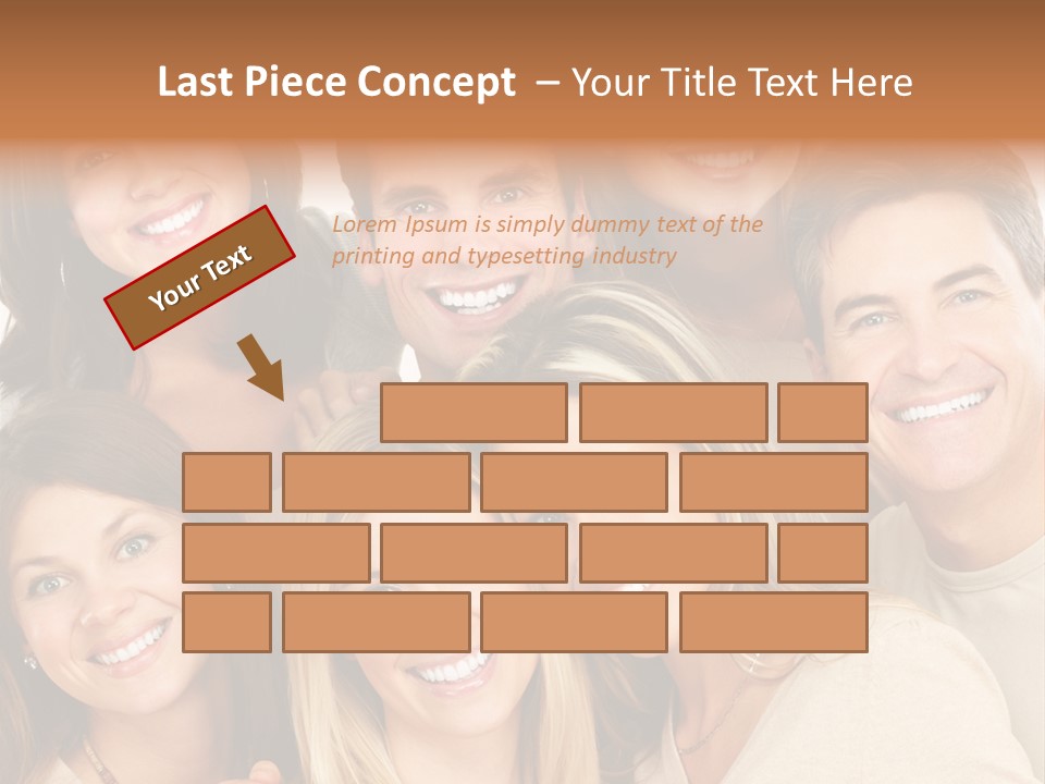 A Group Of People Are Smiling For The Camera PowerPoint Template