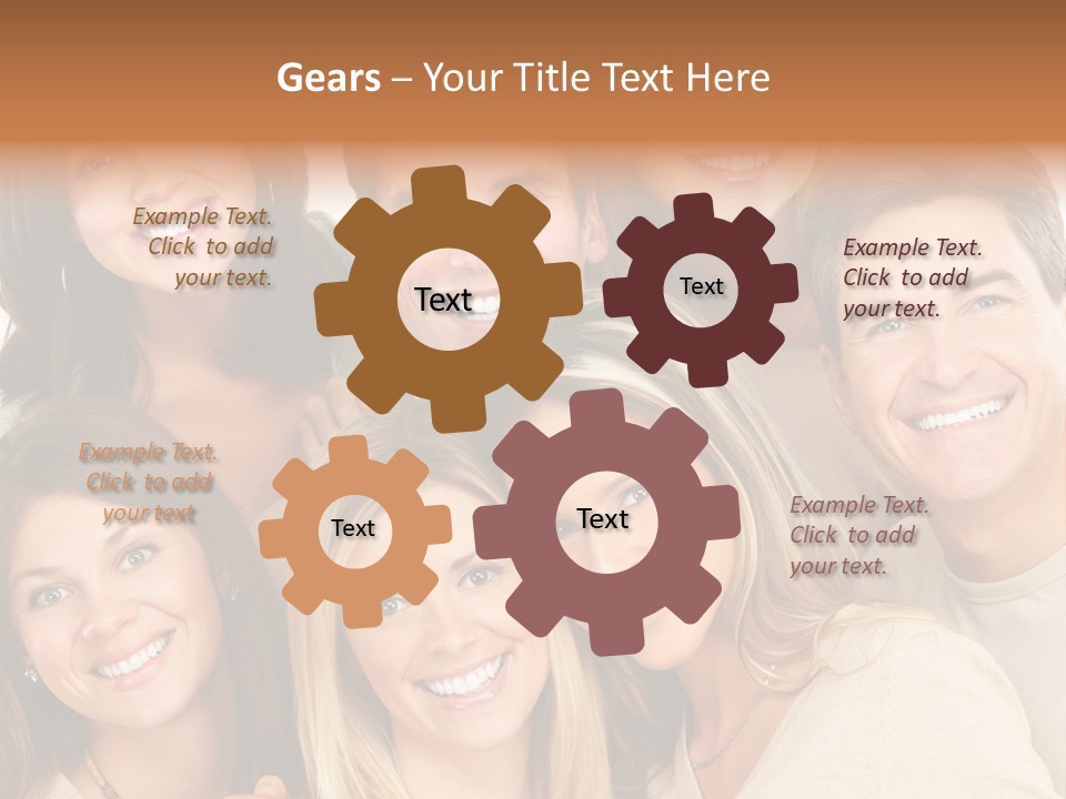 A Group Of People Are Smiling For The Camera PowerPoint Template