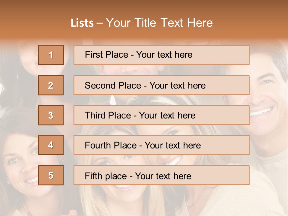 A Group Of People Are Smiling For The Camera PowerPoint Template