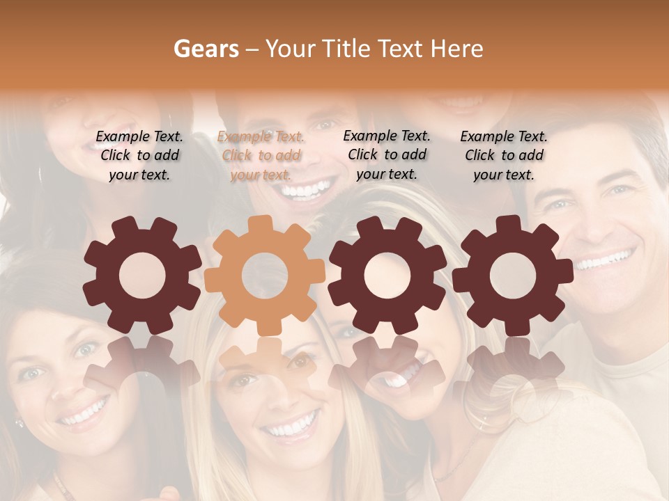 A Group Of People Are Smiling For The Camera PowerPoint Template