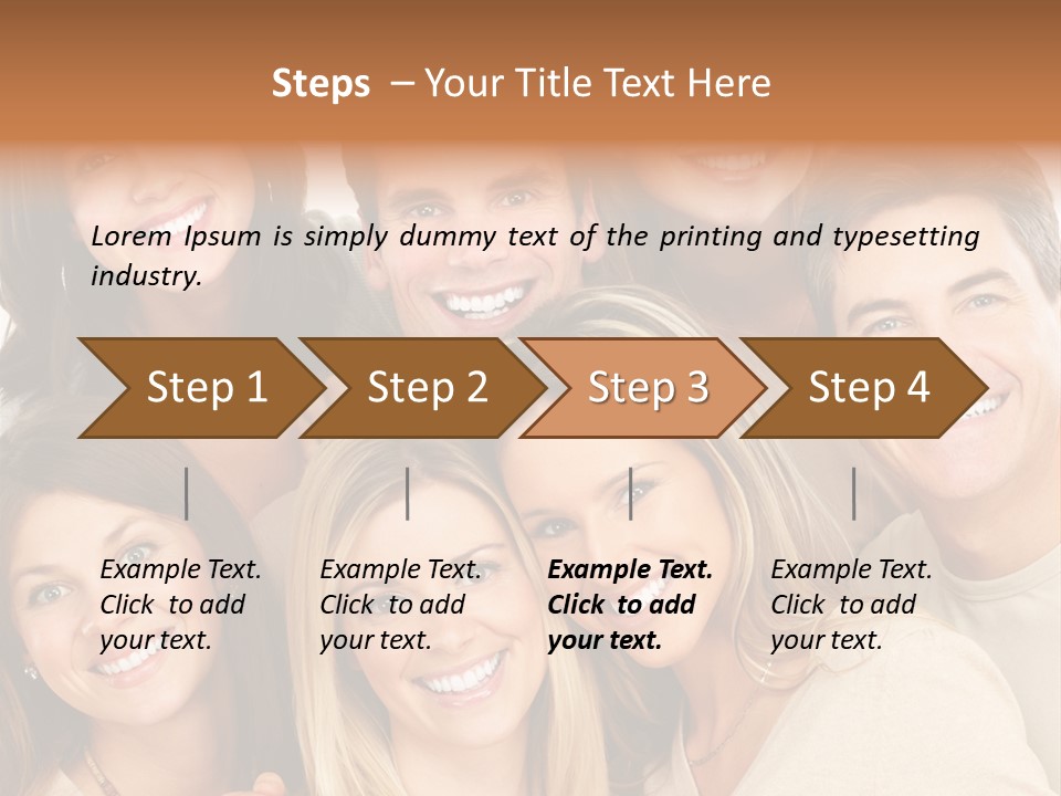 A Group Of People Are Smiling For The Camera PowerPoint Template