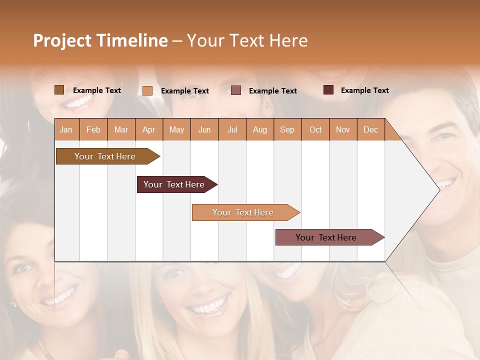 A Group Of People Are Smiling For The Camera PowerPoint Template