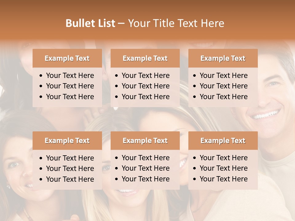 A Group Of People Are Smiling For The Camera PowerPoint Template