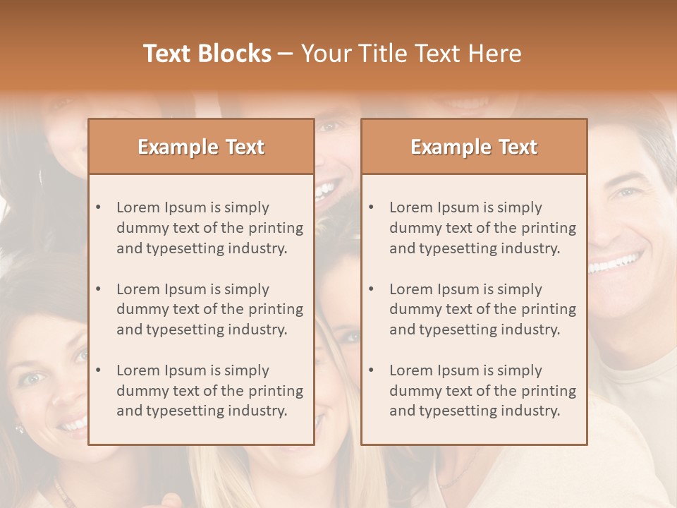 A Group Of People Are Smiling For The Camera PowerPoint Template