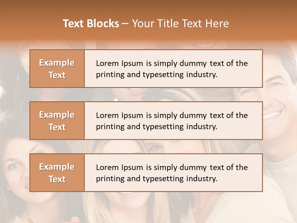 A Group Of People Are Smiling For The Camera PowerPoint Template