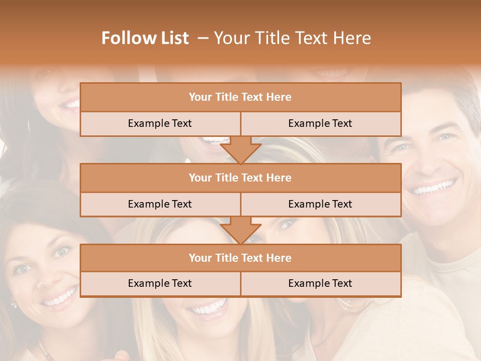 A Group Of People Are Smiling For The Camera PowerPoint Template