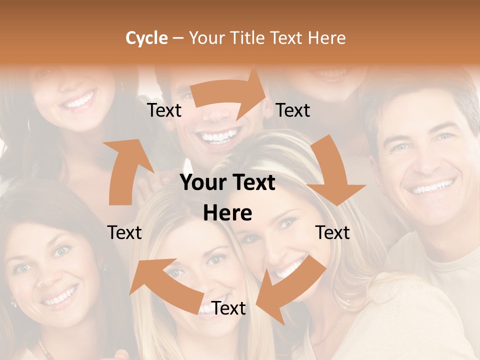 A Group Of People Are Smiling For The Camera PowerPoint Template