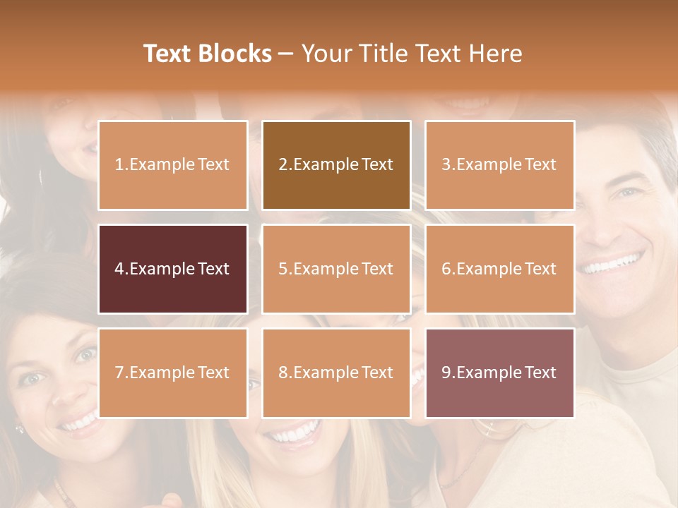 A Group Of People Are Smiling For The Camera PowerPoint Template