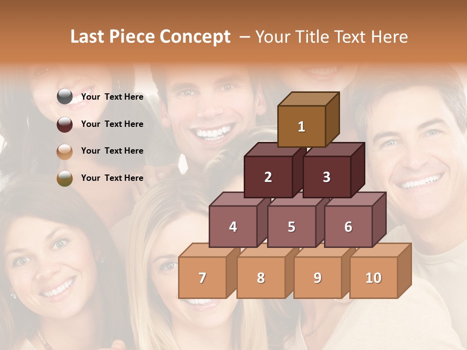 A Group Of People Are Smiling For The Camera PowerPoint Template