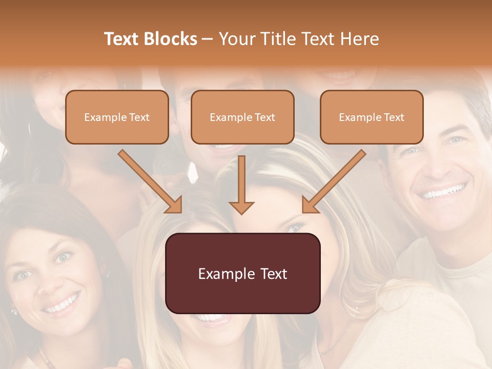 A Group Of People Are Smiling For The Camera PowerPoint Template