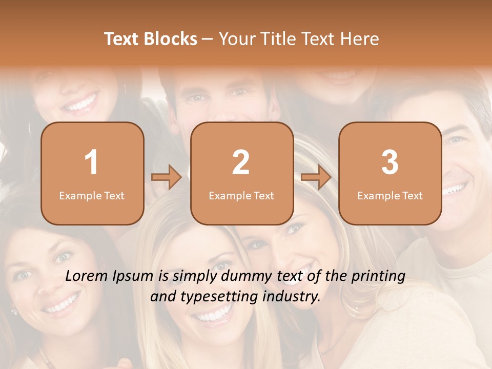 A Group Of People Are Smiling For The Camera PowerPoint Template