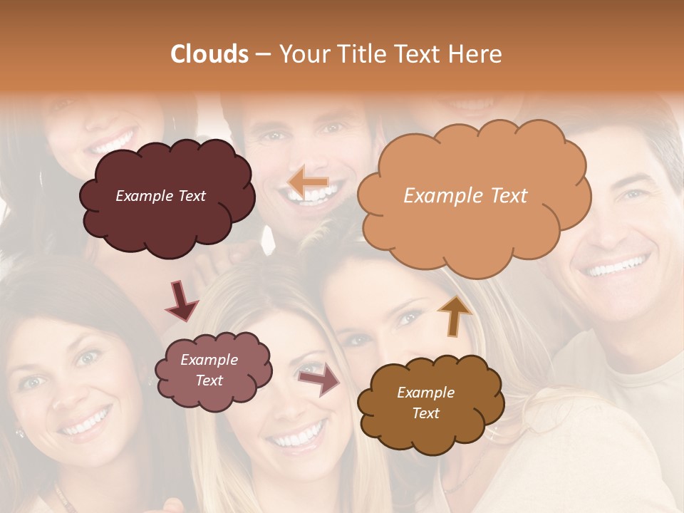 A Group Of People Are Smiling For The Camera PowerPoint Template