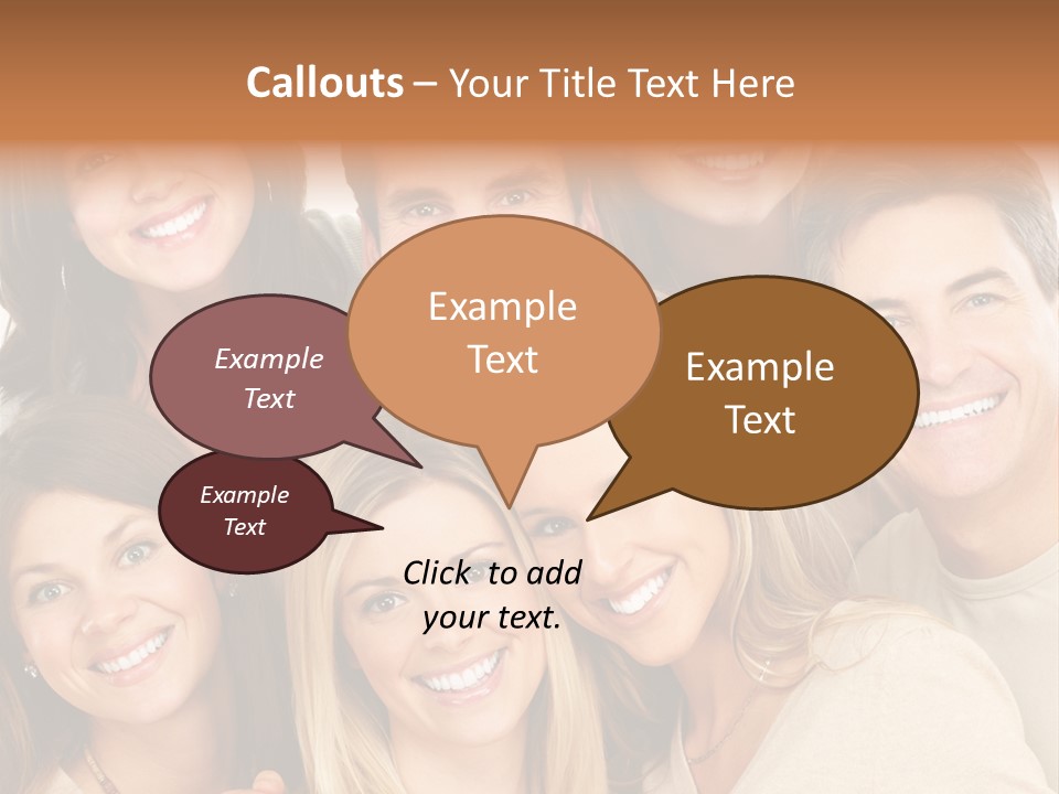 A Group Of People Are Smiling For The Camera PowerPoint Template