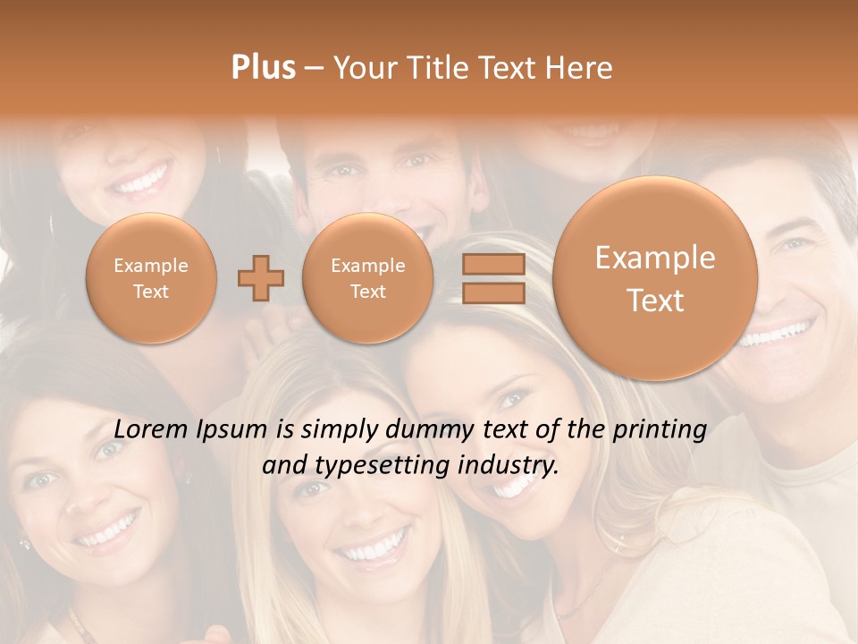 A Group Of People Are Smiling For The Camera PowerPoint Template