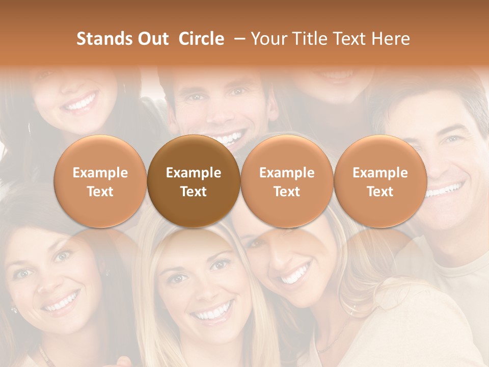 A Group Of People Are Smiling For The Camera PowerPoint Template