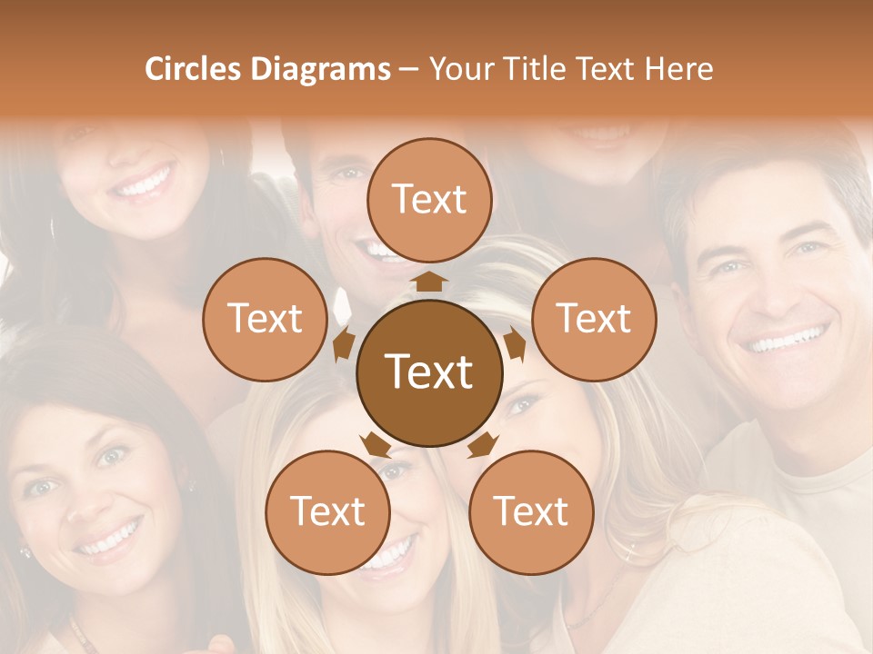 A Group Of People Are Smiling For The Camera PowerPoint Template