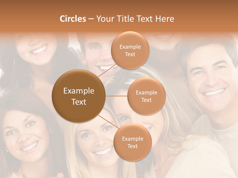 A Group Of People Are Smiling For The Camera PowerPoint Template