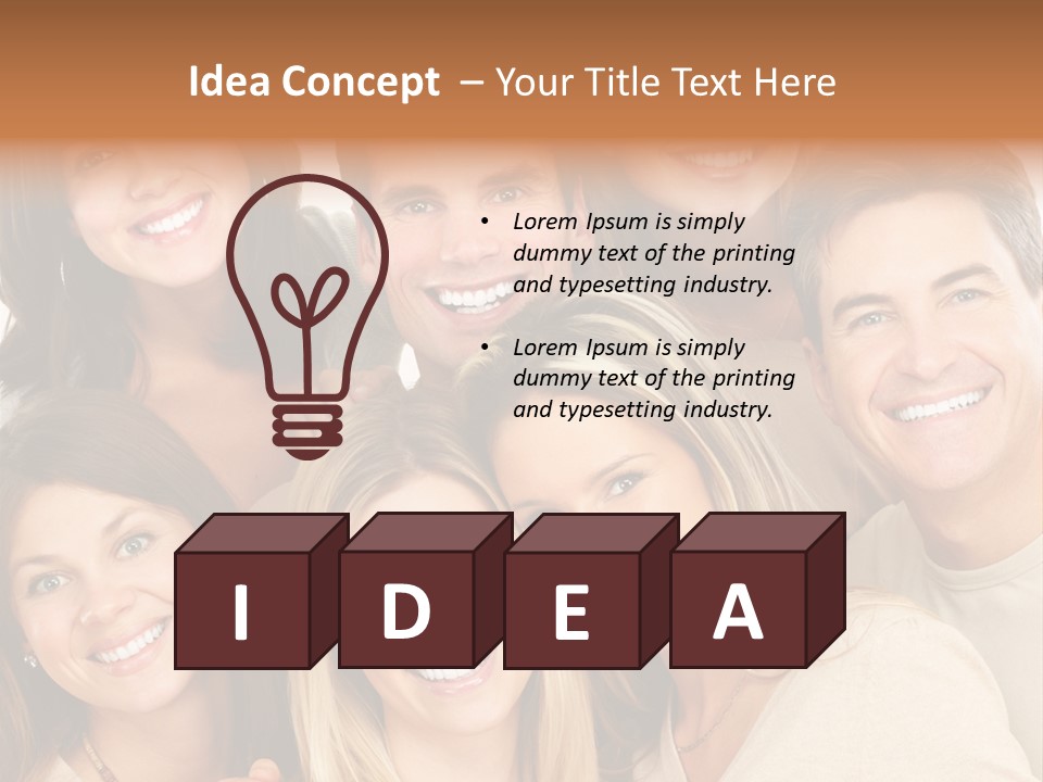 A Group Of People Are Smiling For The Camera PowerPoint Template