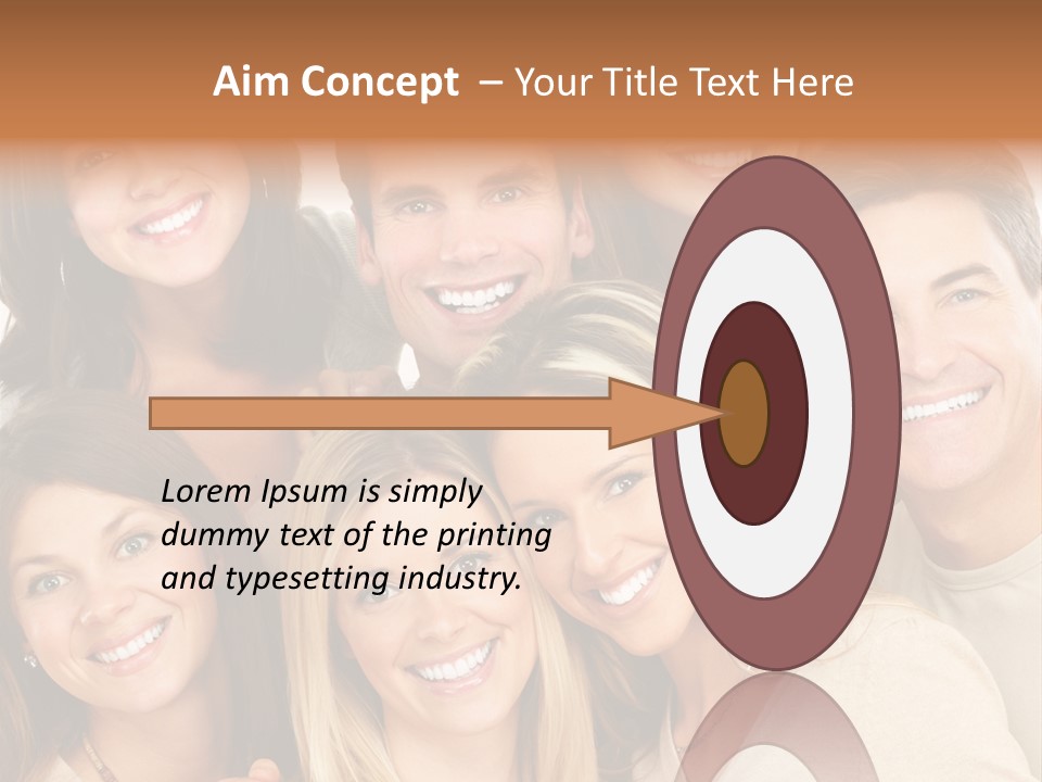 A Group Of People Are Smiling For The Camera PowerPoint Template