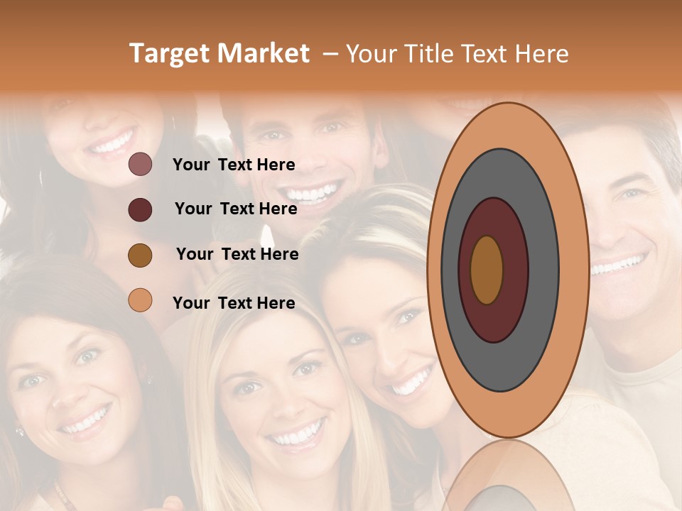 A Group Of People Are Smiling For The Camera PowerPoint Template