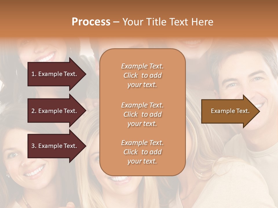 A Group Of People Are Smiling For The Camera PowerPoint Template