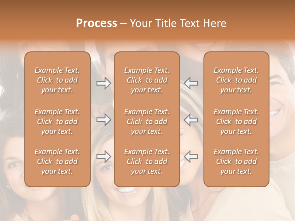 A Group Of People Are Smiling For The Camera PowerPoint Template