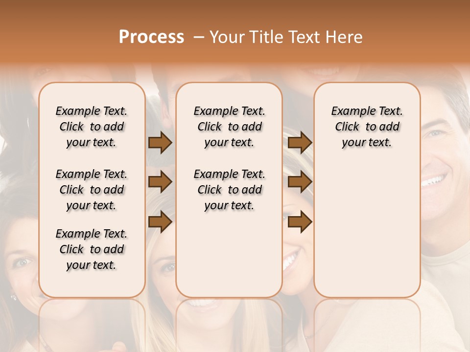 A Group Of People Are Smiling For The Camera PowerPoint Template