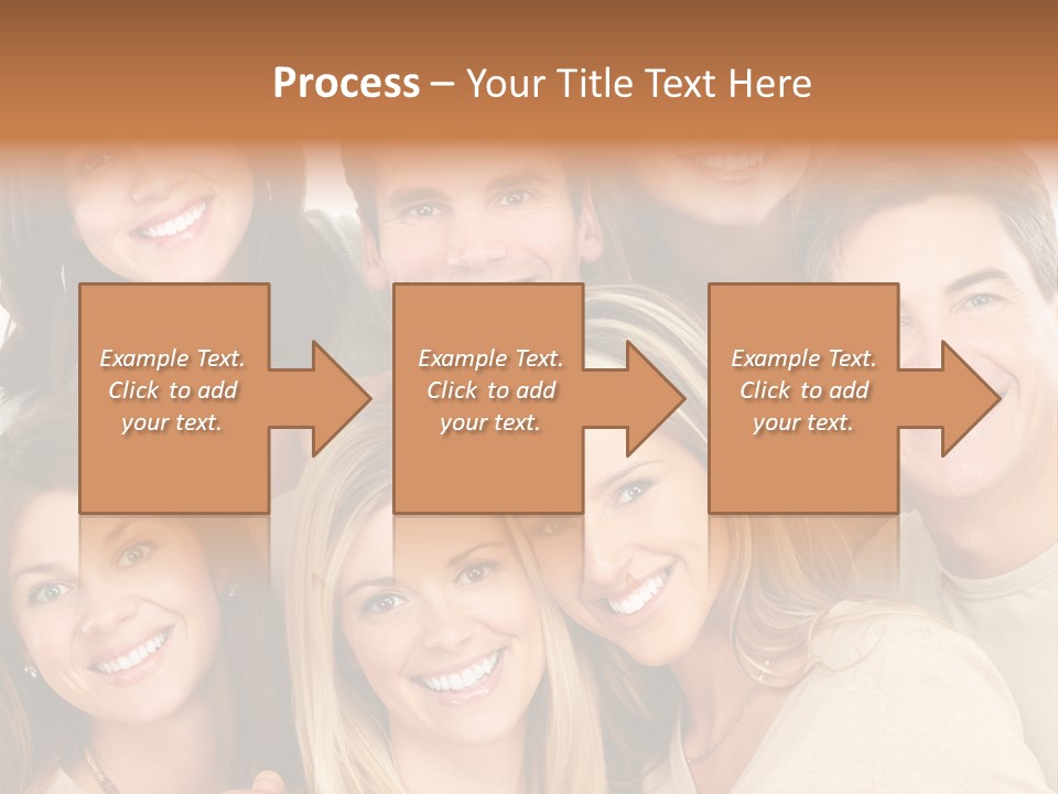 A Group Of People Are Smiling For The Camera PowerPoint Template