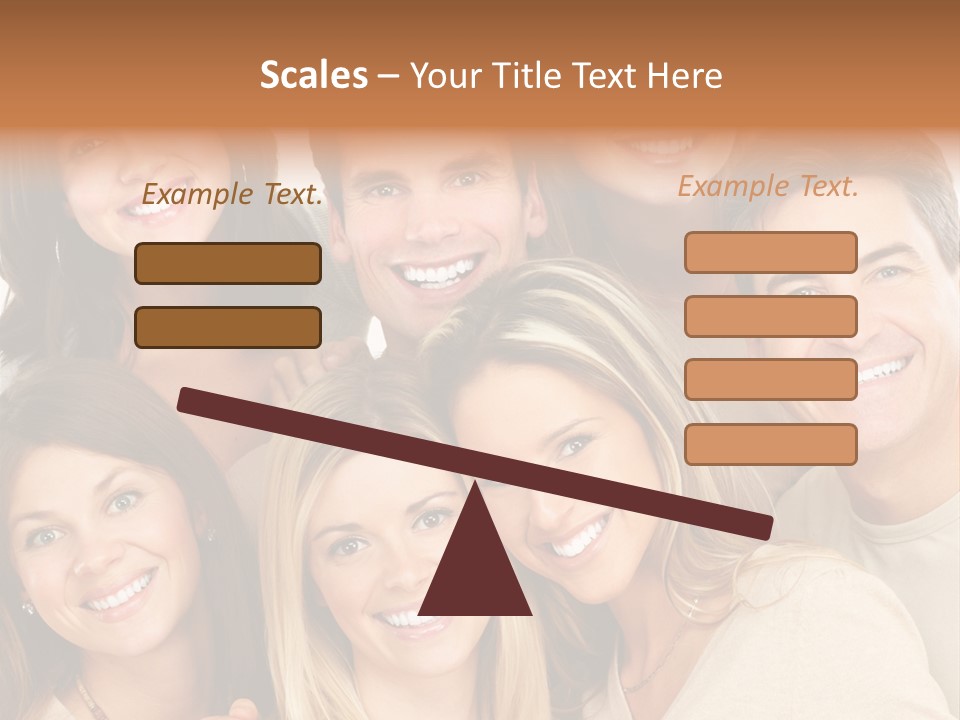 A Group Of People Are Smiling For The Camera PowerPoint Template