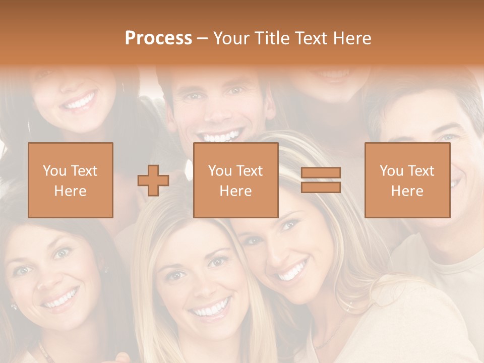 A Group Of People Are Smiling For The Camera PowerPoint Template