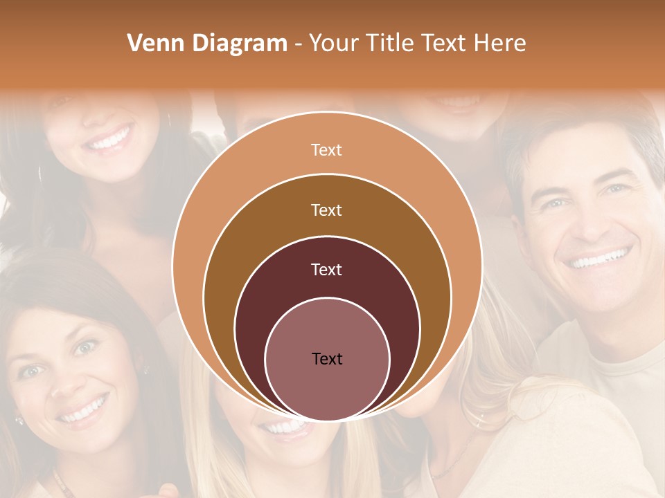 A Group Of People Are Smiling For The Camera PowerPoint Template