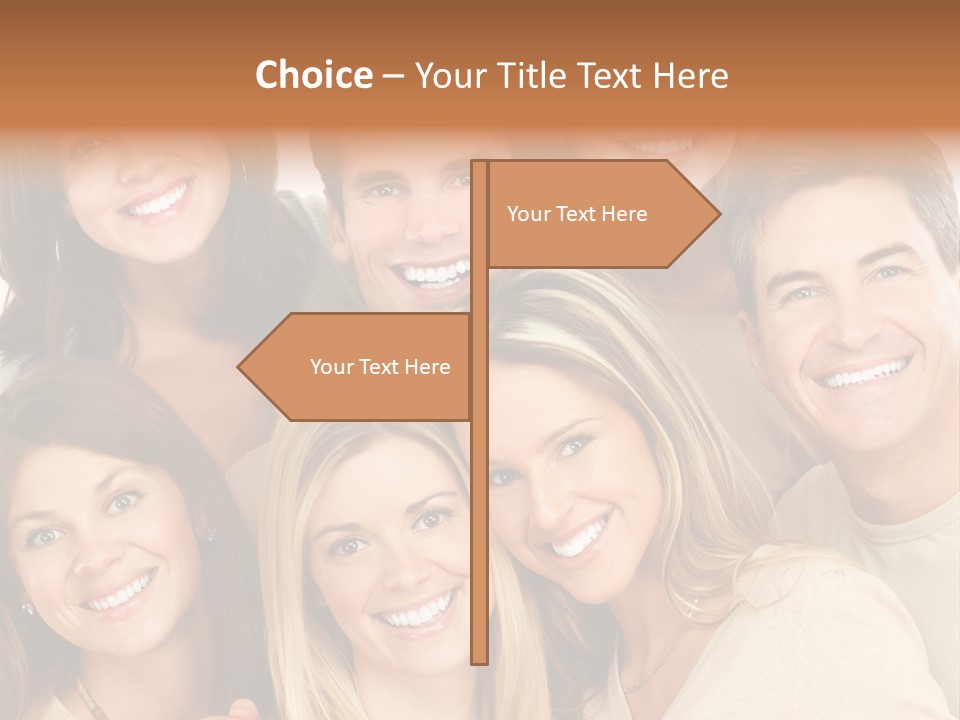 A Group Of People Are Smiling For The Camera PowerPoint Template