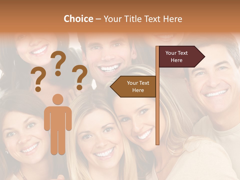 A Group Of People Are Smiling For The Camera PowerPoint Template