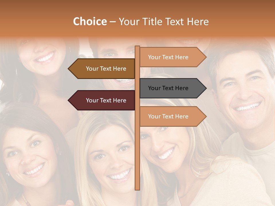 A Group Of People Are Smiling For The Camera PowerPoint Template