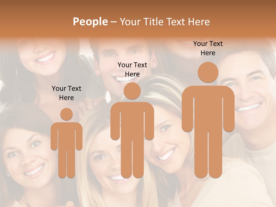 A Group Of People Are Smiling For The Camera PowerPoint Template