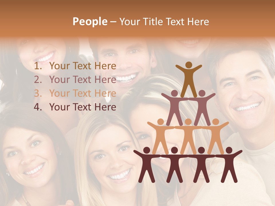 A Group Of People Are Smiling For The Camera PowerPoint Template
