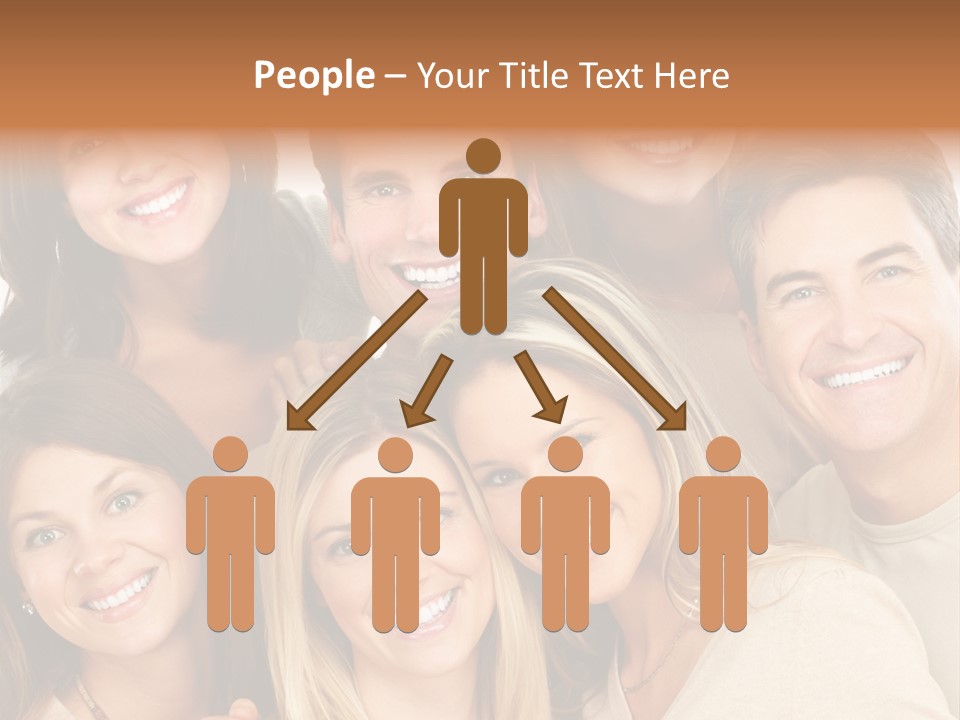 A Group Of People Are Smiling For The Camera PowerPoint Template