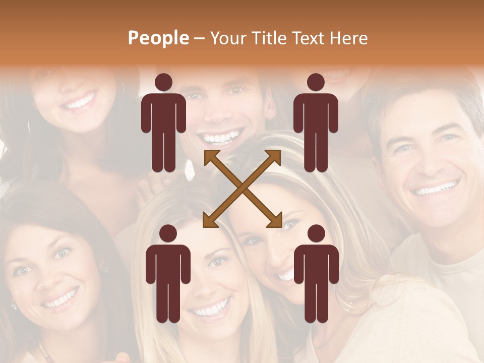 A Group Of People Are Smiling For The Camera PowerPoint Template