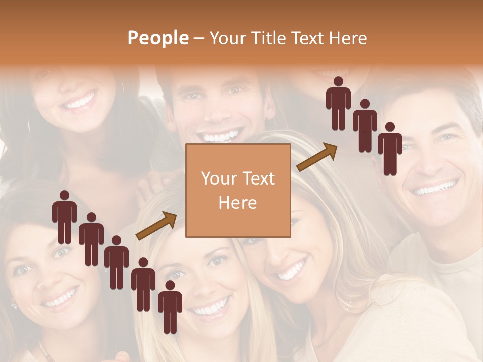 A Group Of People Are Smiling For The Camera PowerPoint Template