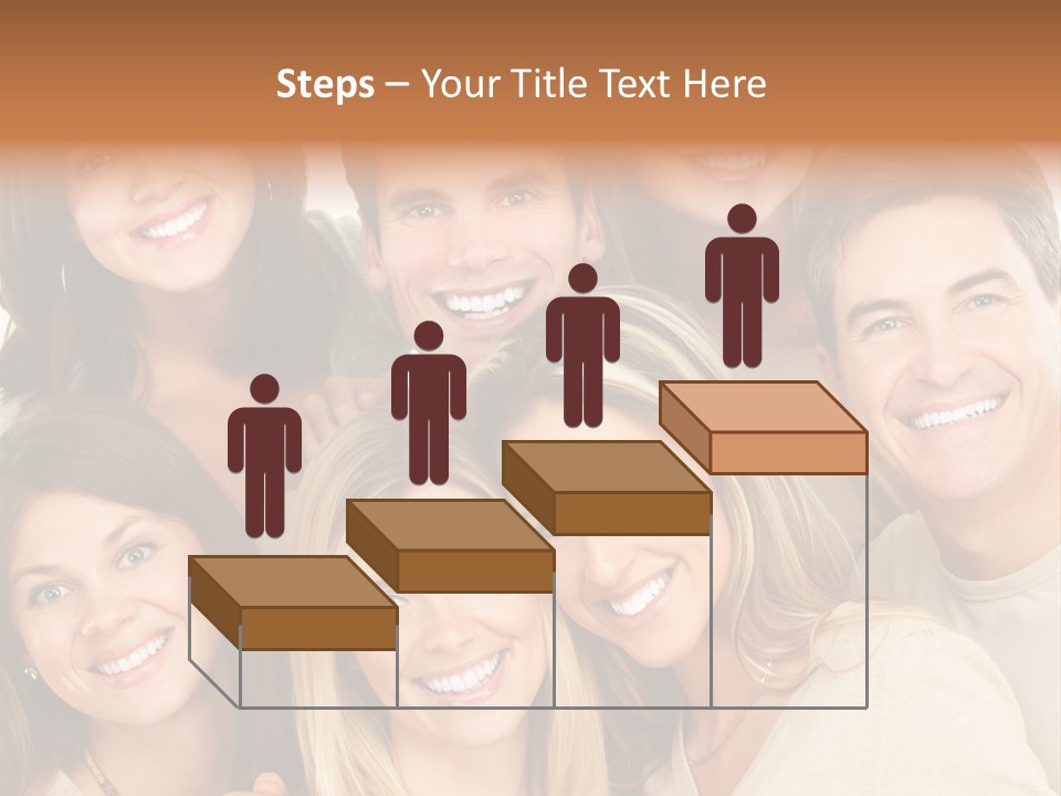 A Group Of People Are Smiling For The Camera PowerPoint Template