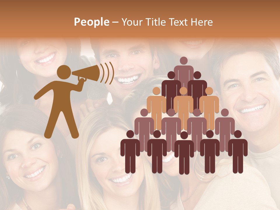 A Group Of People Are Smiling For The Camera PowerPoint Template