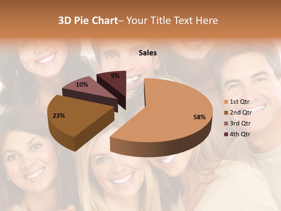 A Group Of People Are Smiling For The Camera PowerPoint Template