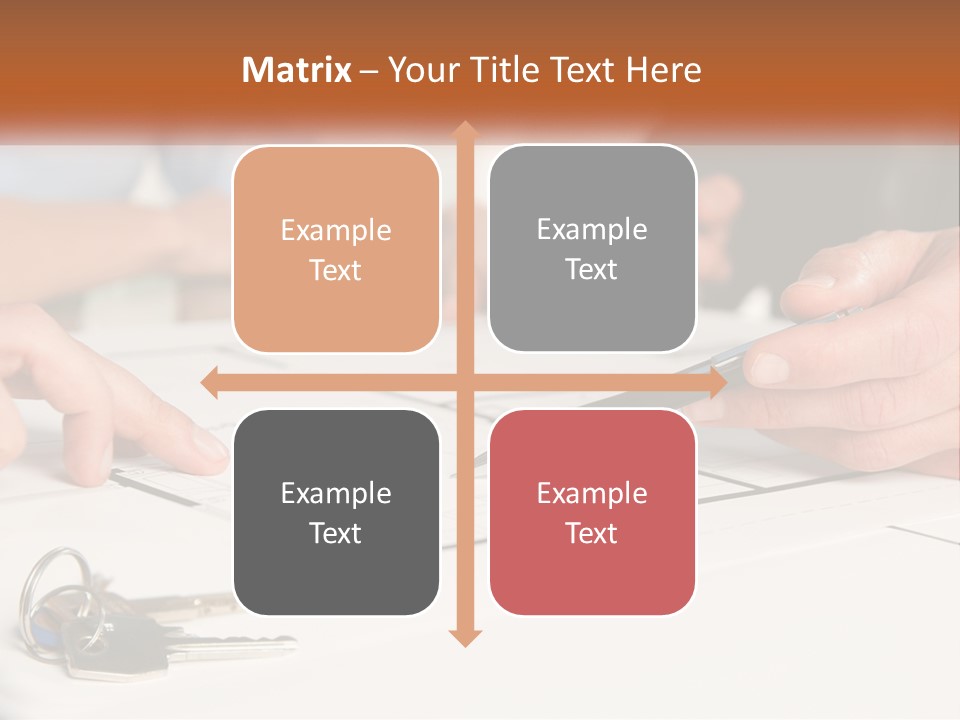 A Group Of People Sitting Around A Table With Keys PowerPoint Template