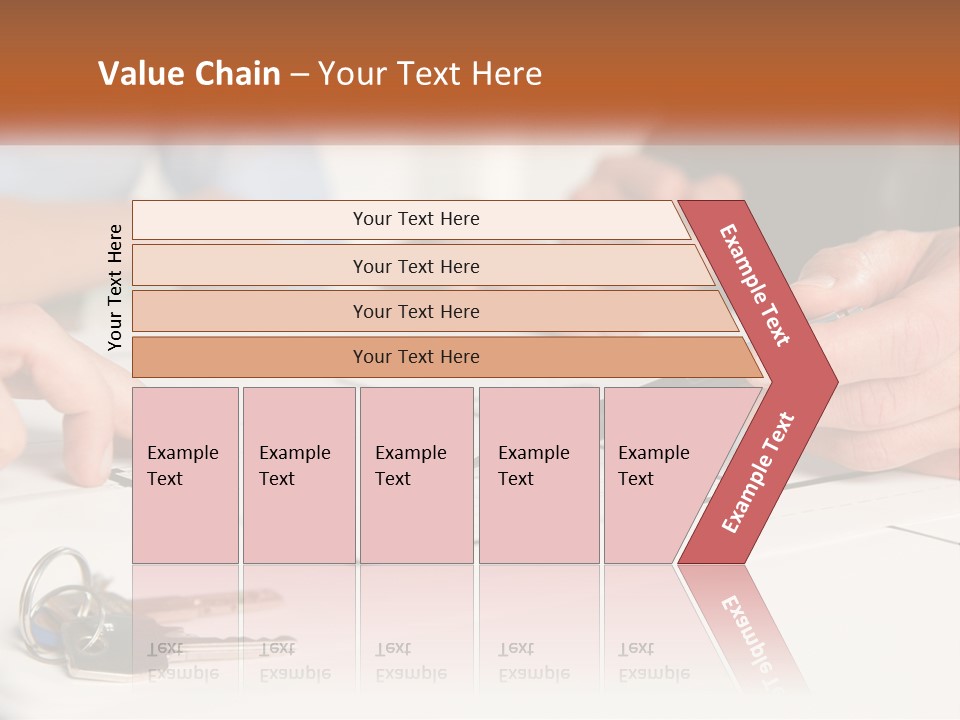 A Group Of People Sitting Around A Table With Keys PowerPoint Template