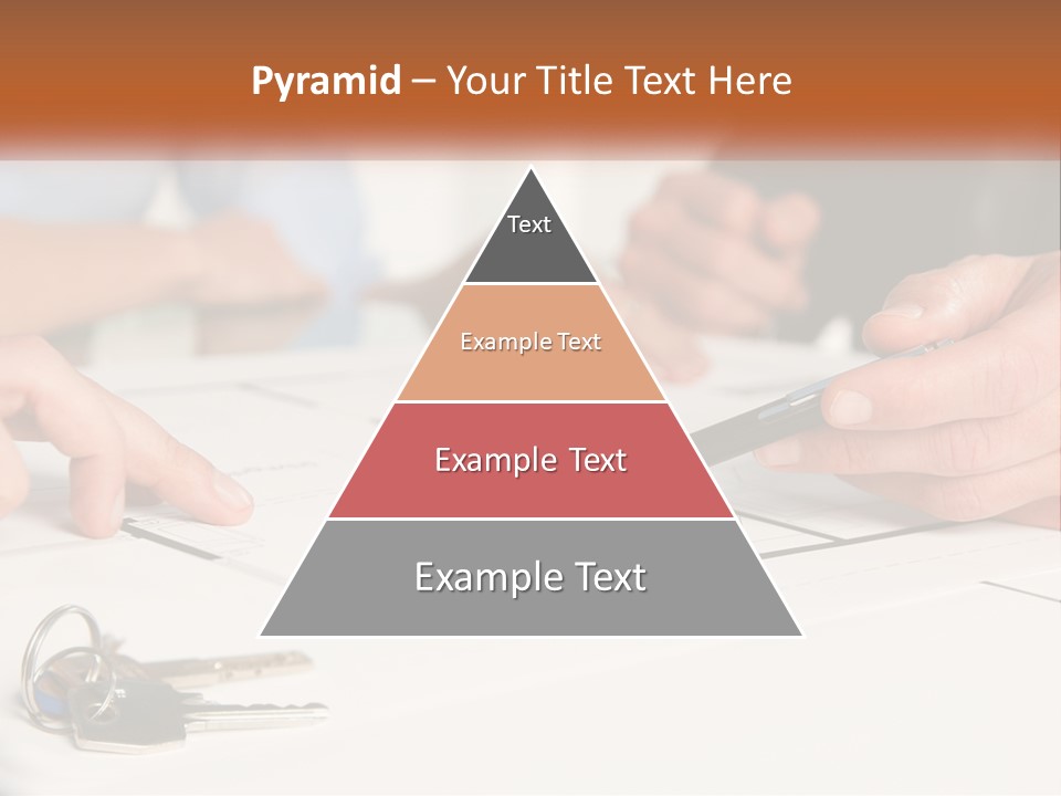 A Group Of People Sitting Around A Table With Keys PowerPoint Template