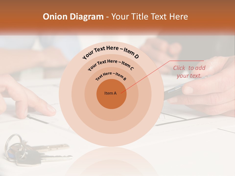 A Group Of People Sitting Around A Table With Keys PowerPoint Template