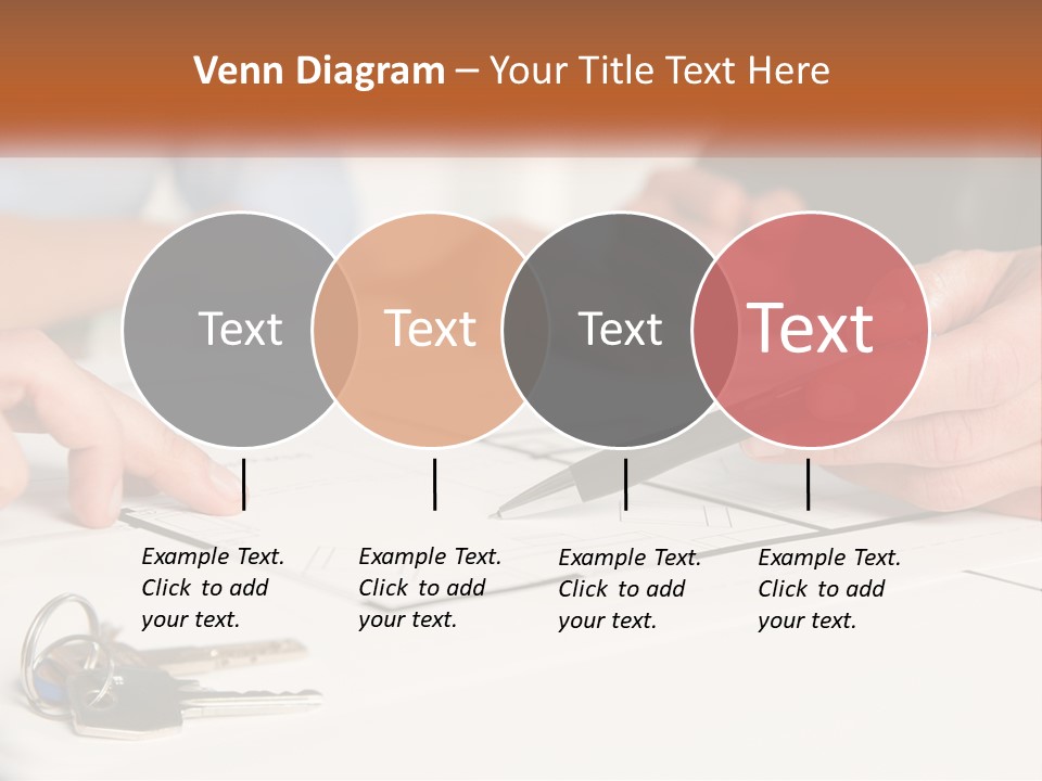 A Group Of People Sitting Around A Table With Keys PowerPoint Template