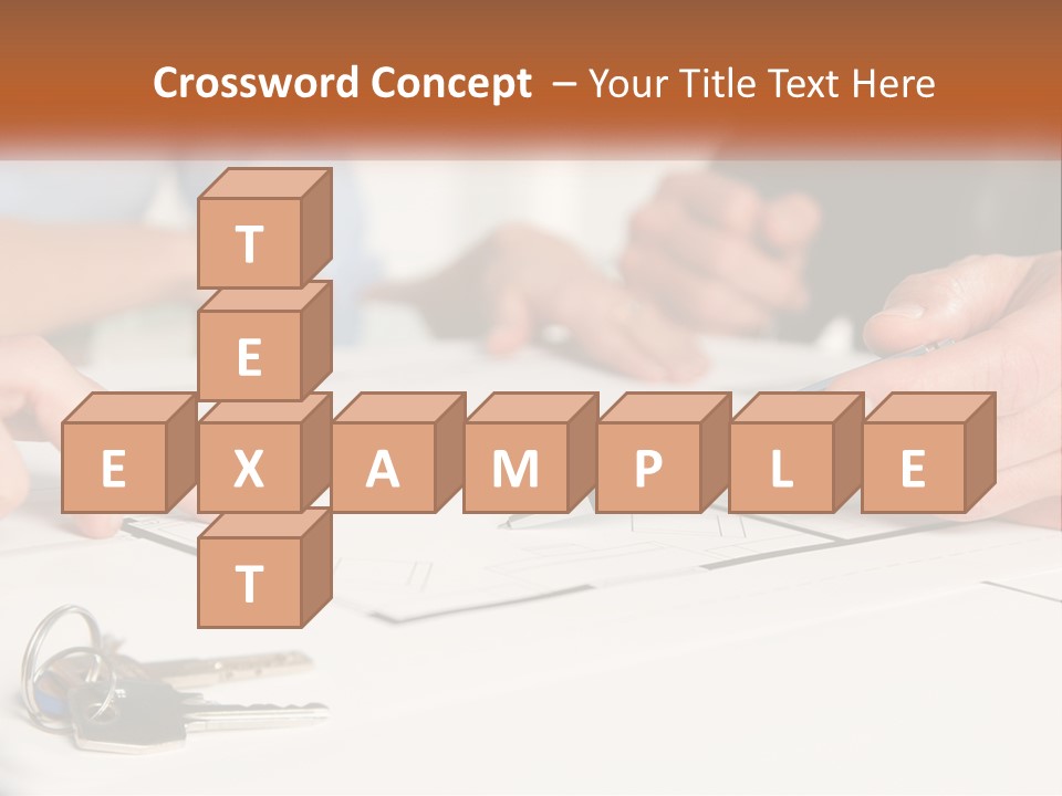 A Group Of People Sitting Around A Table With Keys PowerPoint Template