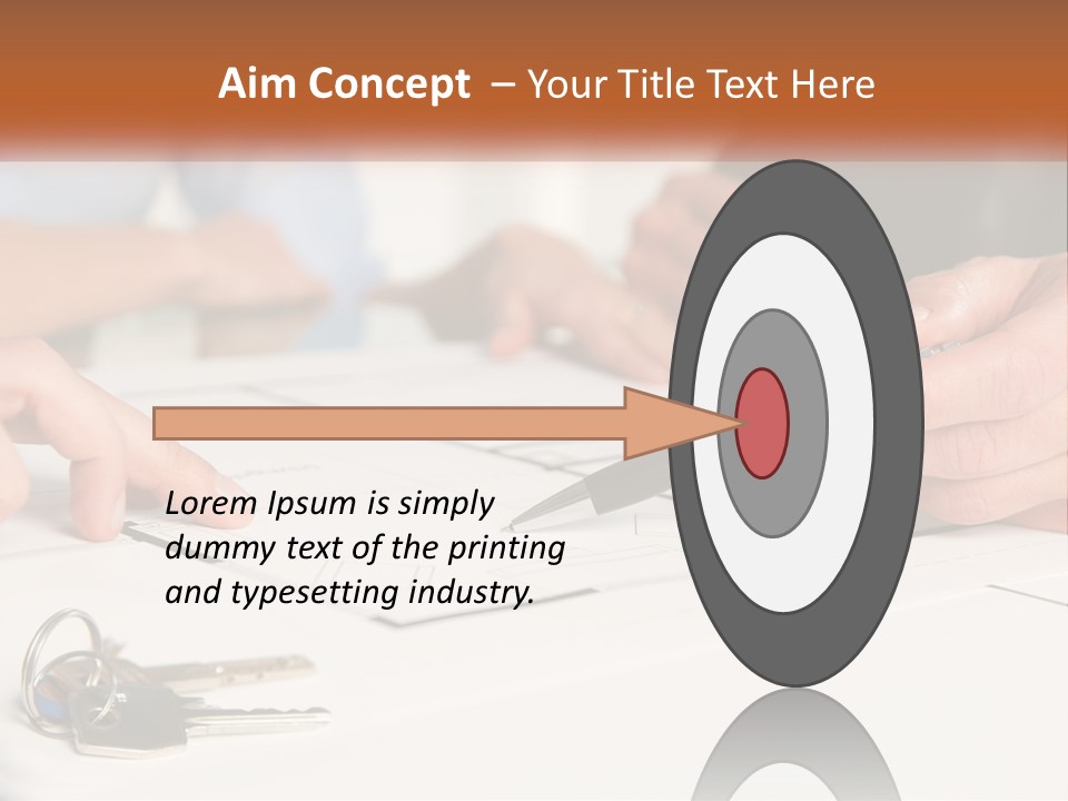 A Group Of People Sitting Around A Table With Keys PowerPoint Template