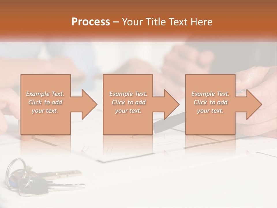 A Group Of People Sitting Around A Table With Keys PowerPoint Template